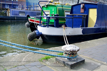 Canal boat mooring